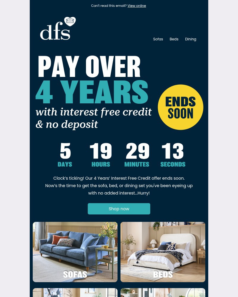 Screenshot of email with subject /media/emails/clocks-ticking4-years-interest-free-credit-ends-soon-e58fdc-cropped-85f3fa9c.jpg