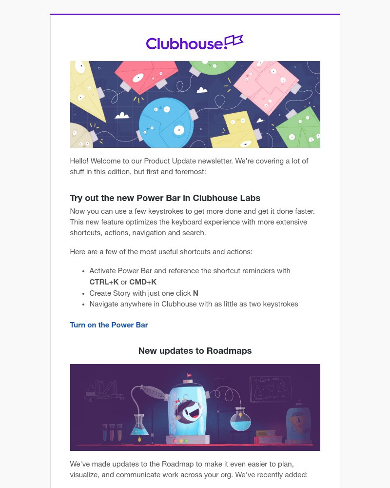 Screenshot of email with subject /media/emails/clubhouse-product-update-the-new-power-bar-our-may-release-recap-and-more-83af42-_JxPmVSA.jpg