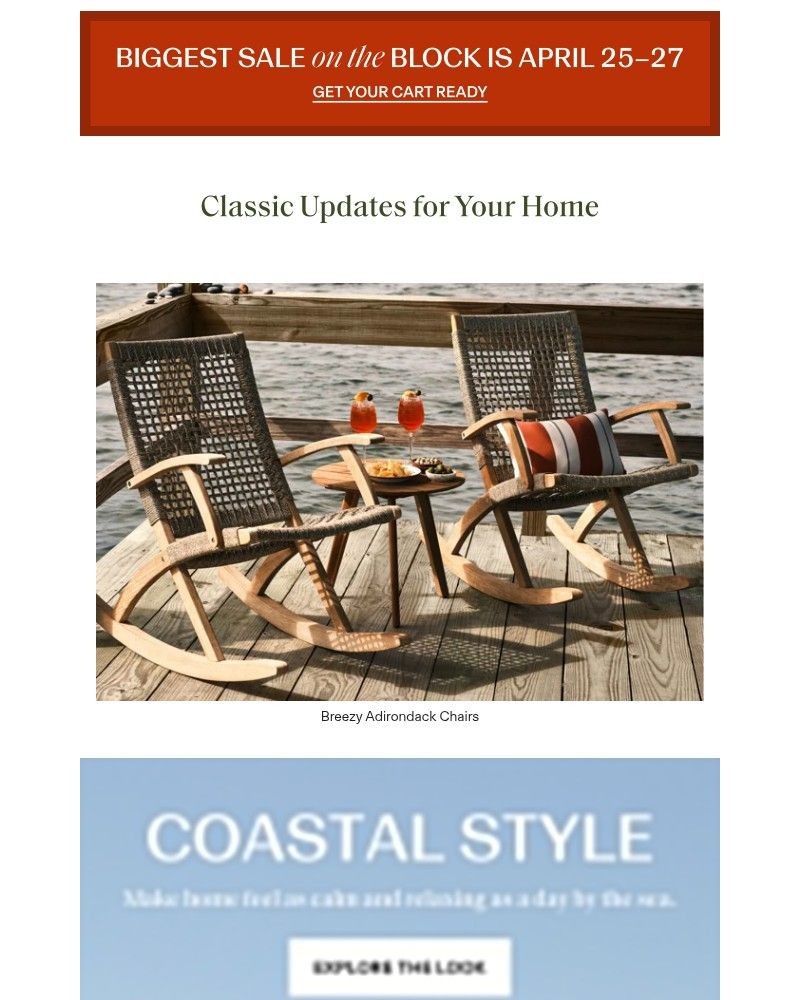 Screenshot of email sent to a Birch Lane Newsletter subscriber