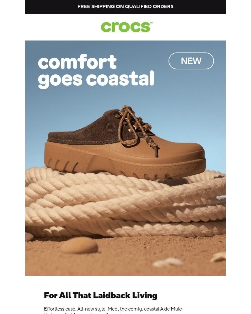 Screenshot of email sent to a Crocs Newsletter subscriber