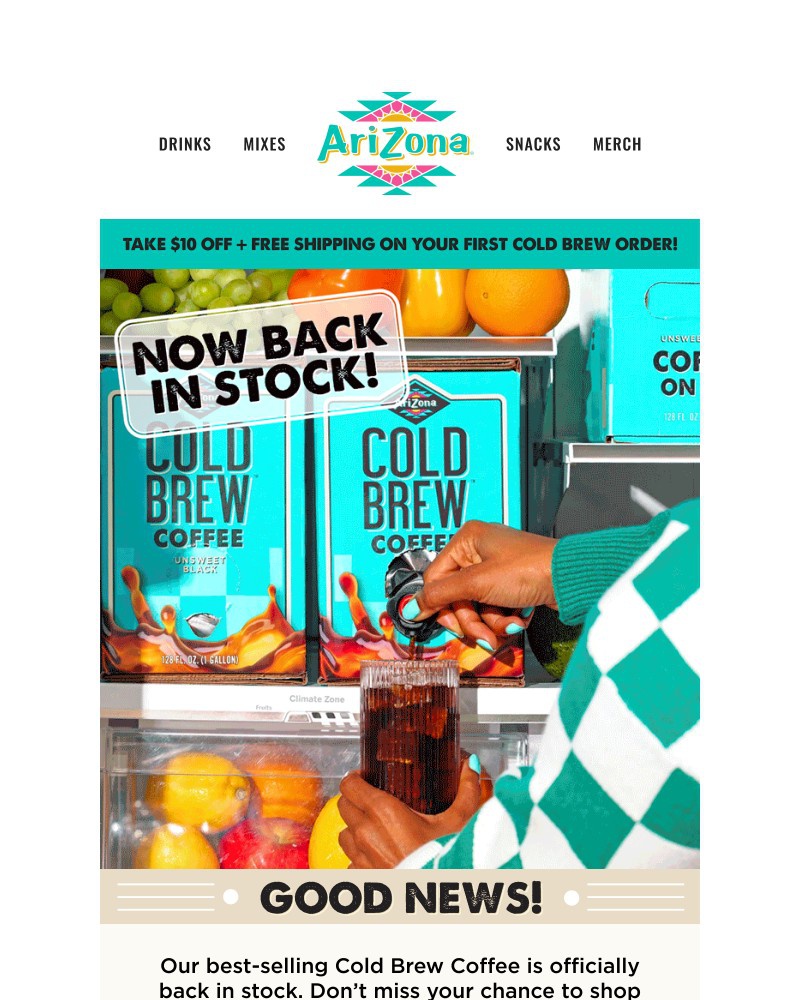 Screenshot of email with subject /media/emails/cold-brew-coffee-is-back-in-stock-b7f247-cropped-e3fa2e6e.jpg