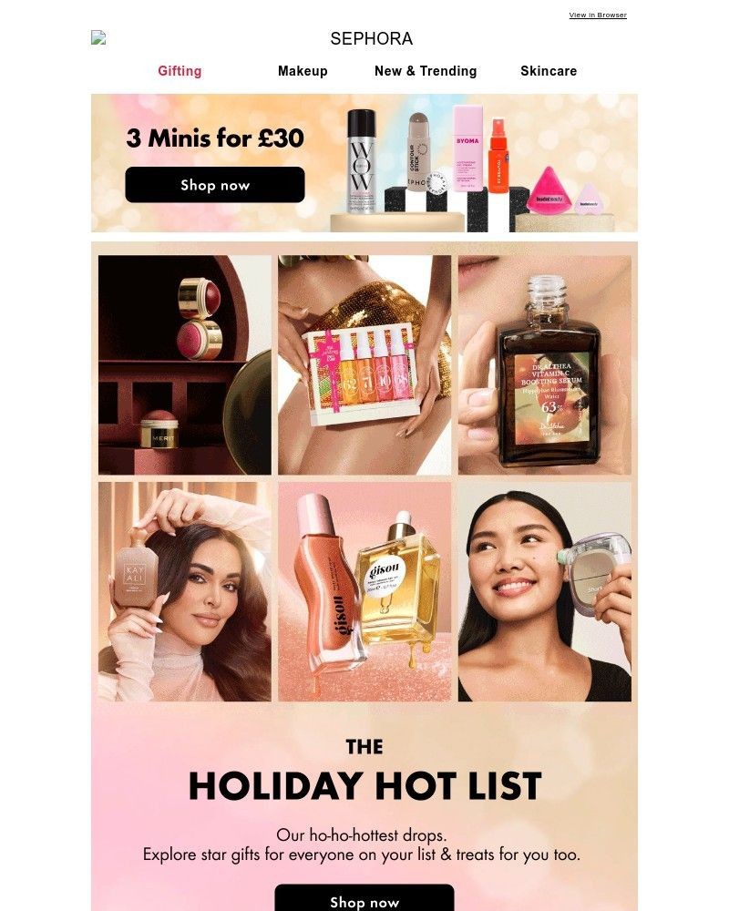 Screenshot of email sent to a Feelunique Newsletter subscriber