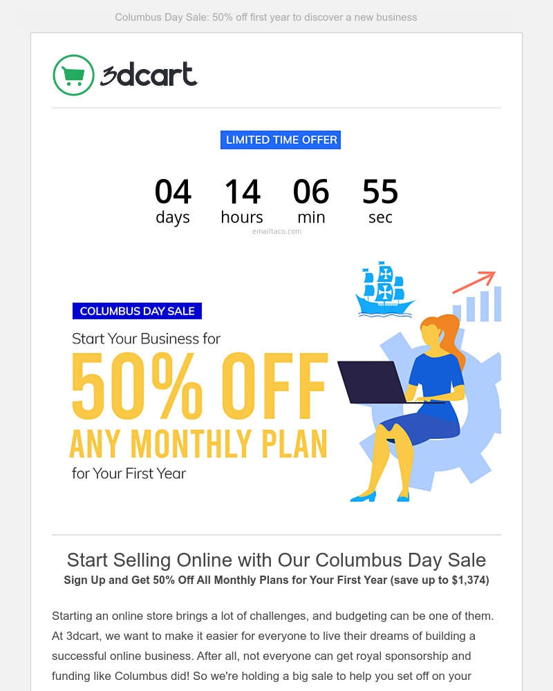 Screenshot of email with subject /media/emails/columbus-day-sale-50-off-first-year-to-discover-a-new-business-2f9ae8-cropped-b29bc744.jpg