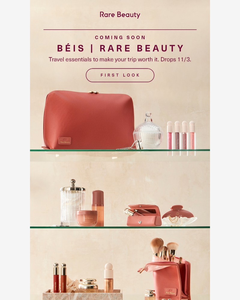 Screenshot of email sent to a Rare Beauty Newsletter subscriber