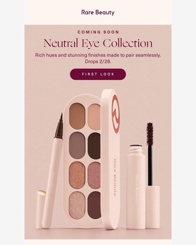 Screenshot of email sent to a Rare Beauty Newsletter subscriber