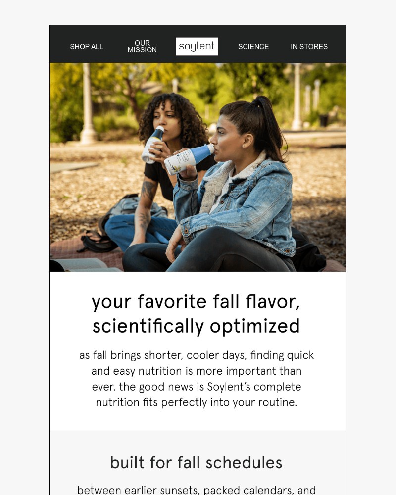 Screenshot of email sent to a Soylent Newsletter subscriber