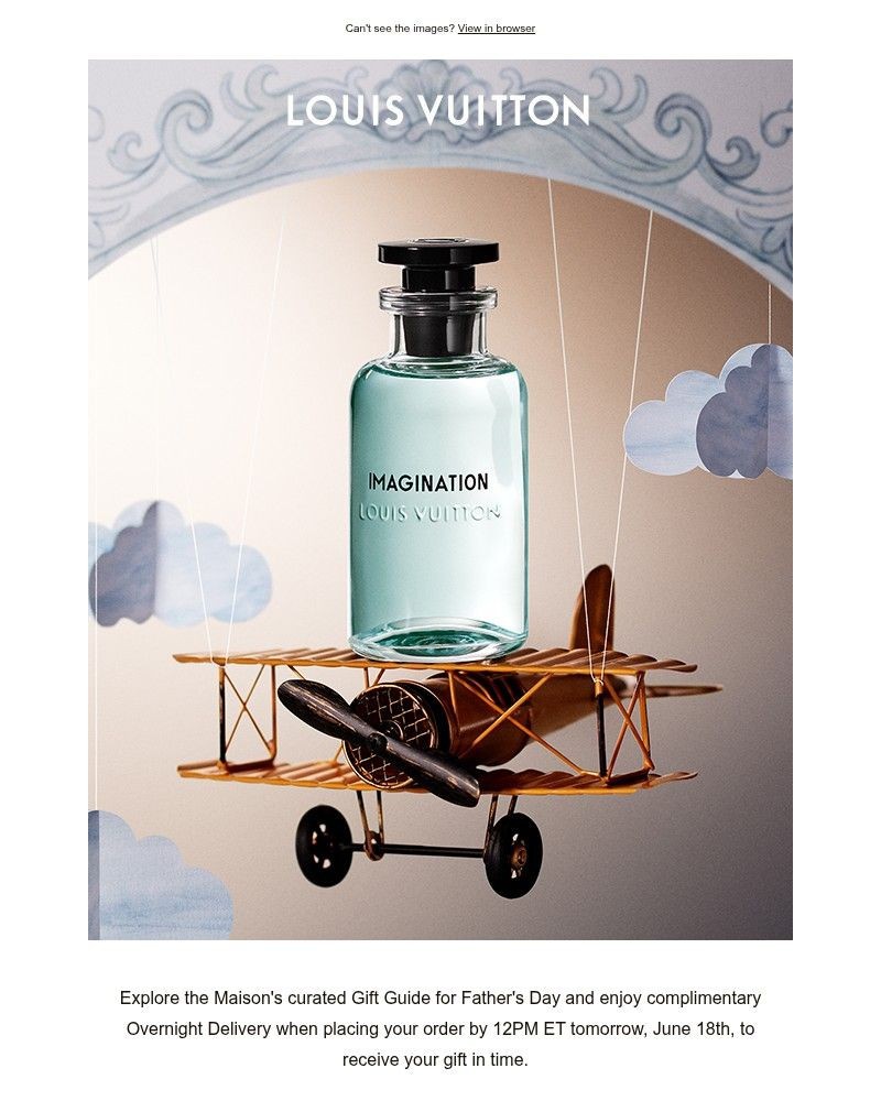 Screenshot of email sent to a Louis Vuitton Newsletter subscriber