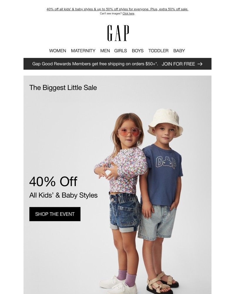 Screenshot of email with subject /media/emails/confirmed-youre-getting-40-off-all-kids-baby-styles-new-sale-additions-6286c4-cro_gDjvg5x.jpg