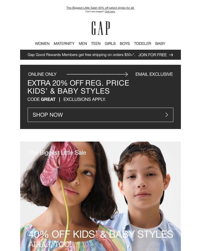 Screenshot of email with subject /media/emails/congrats-you-scored-40-off-for-everyone-extra-20-off-kids-baby-f47395-cropped-9d016a3c.jpg