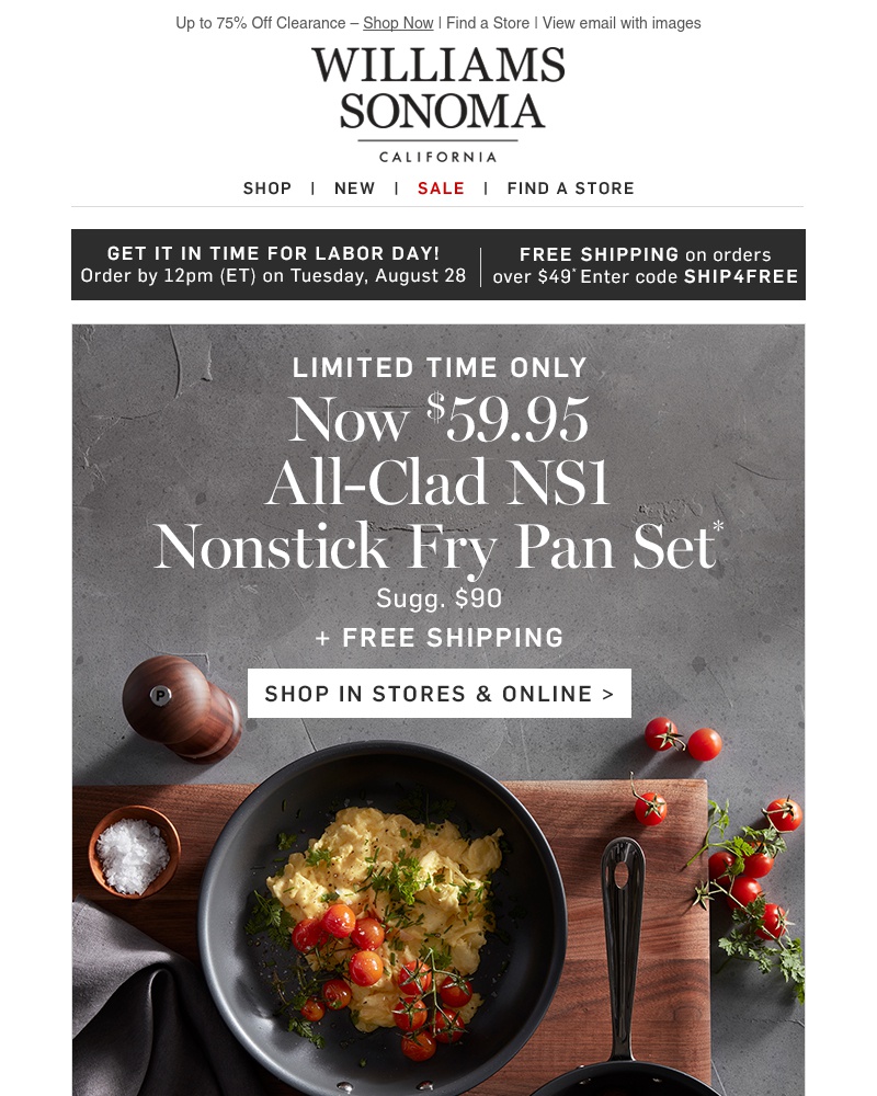 Screenshot of email with subject /media/emails/cookware-sale-all-clad-le-creuset-more-1-cropped-f6a73525.jpg