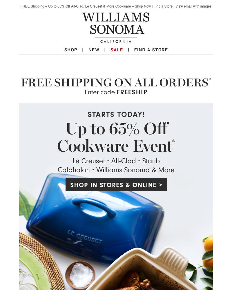 Screenshot of email with subject /media/emails/cookware-sale-le-creuset-all-clad-more-in-season-recipes-1-cropped-1a95e063.jpg