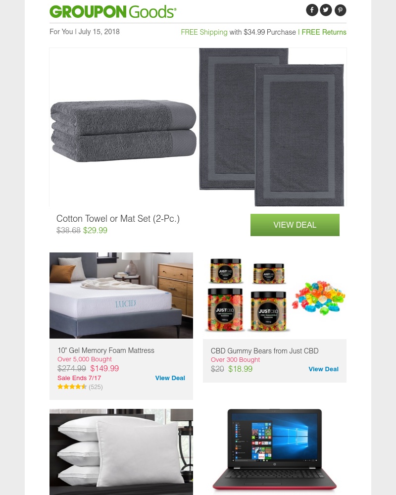 Screenshot of email with subject /media/emails/cotton-towel-or-mat-set-2-pc-10-gel-memory-foam-mattress-cbd-gummy-bears-from-jus_l8xTCxj.jpg