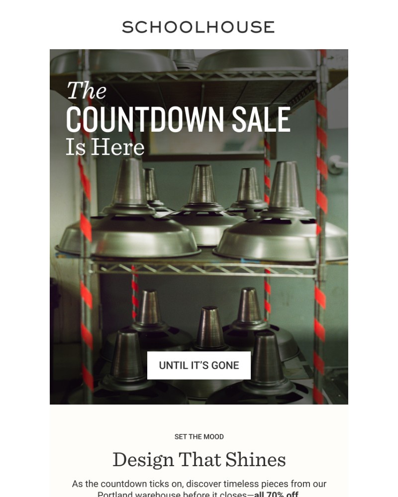 Screenshot of email sent to a Schoolhouse Newsletter subscriber