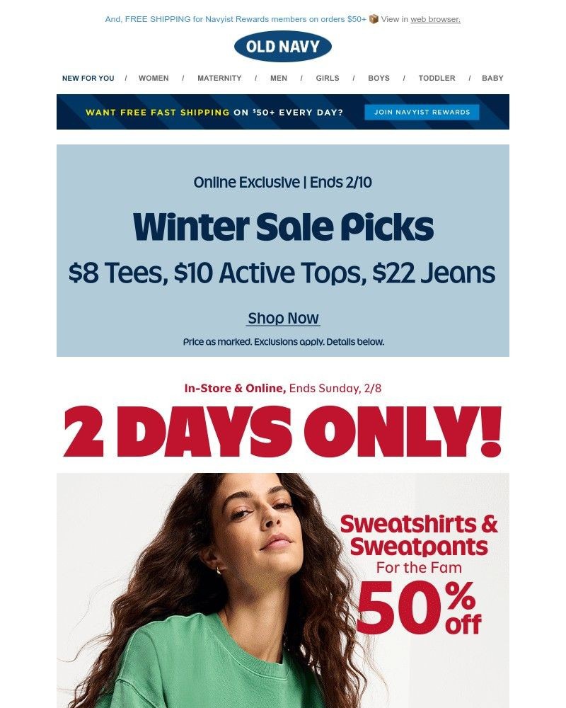 Screenshot of email with subject /media/emails/cozy-deal-alert-50-off-sweatshirts-sweatpants-de8ddb-cropped-cdeae4ed.jpg