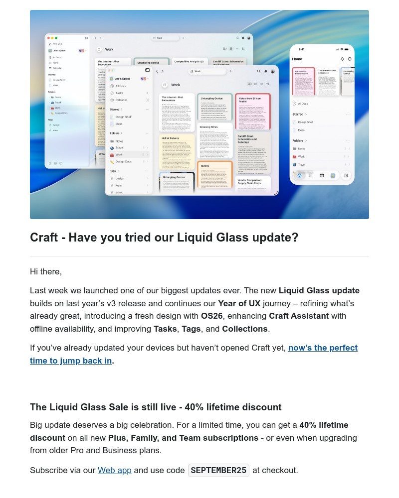 Screenshot of email with subject /media/emails/craft-have-you-tried-our-liquid-glass-update-d62edf-cropped-8e20f991.jpg