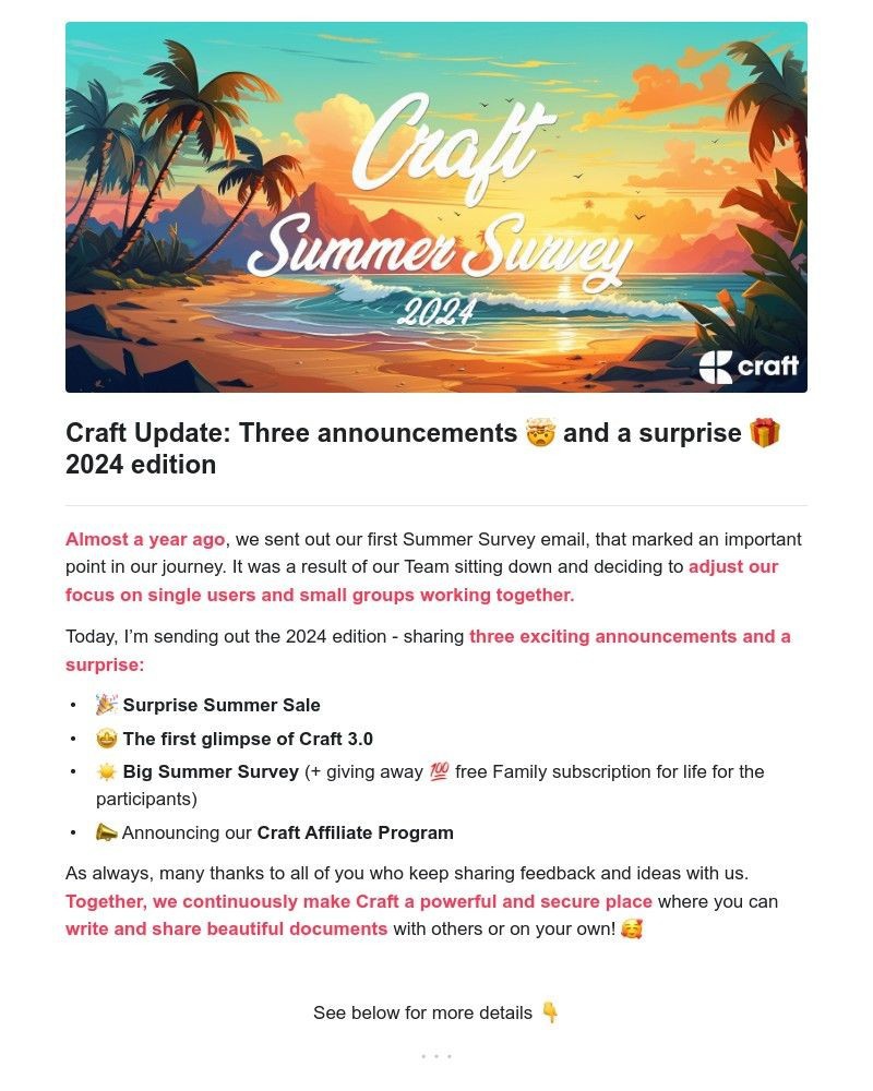 Screenshot of email with subject /media/emails/craft-update-three-announcements-and-a-surprise-2024-edition-982907-cropped-ba1a6e14.jpg