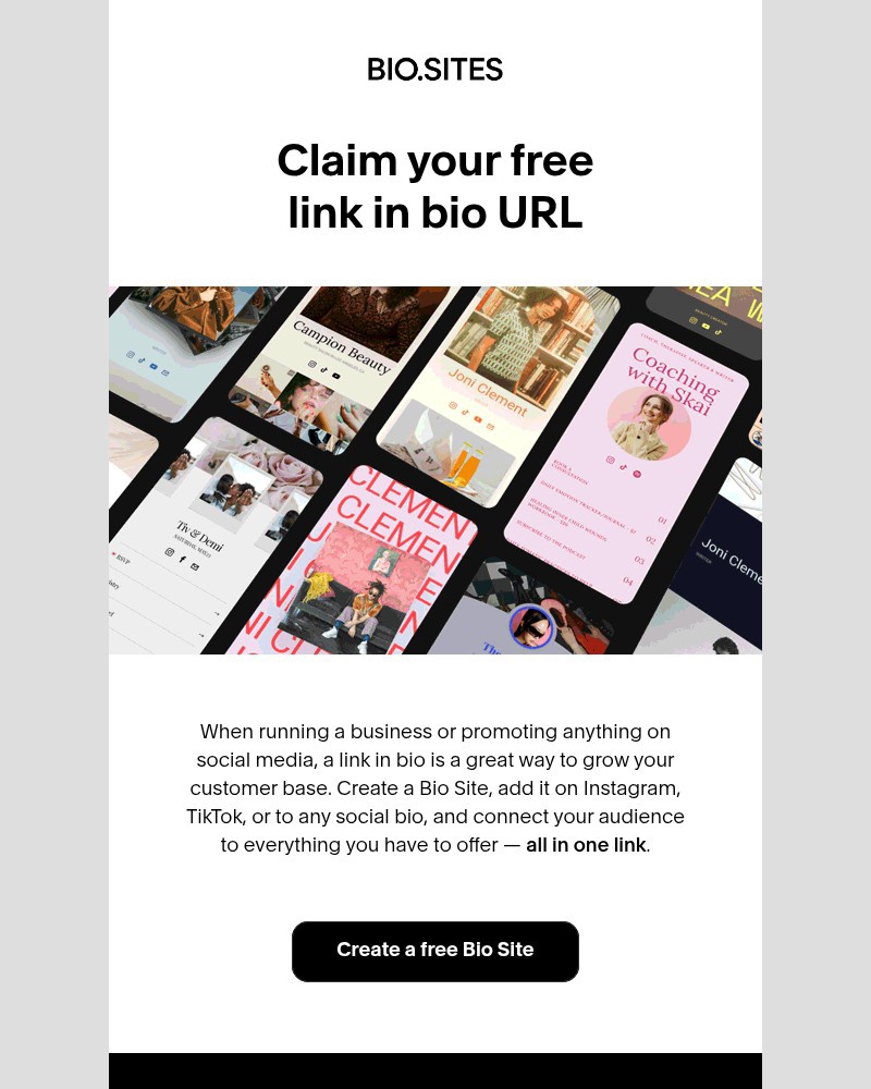Screenshot of email with subject /media/emails/create-a-free-bio-site-today-657f14-cropped-f3dd0a2c.jpg