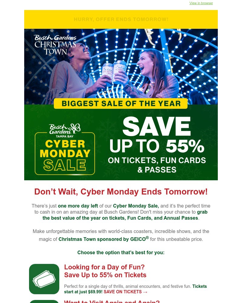 Screenshot of email with subject /media/emails/cyber-monday-sale-ends-tomorrow-save-up-to-55-on-admission-2f7d69-cropped-6a1953c2.jpg