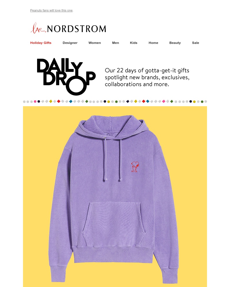 Screenshot of email with subject /media/emails/daily-drop-8-champion-x-snoopy-cropped-c5a02405.jpg