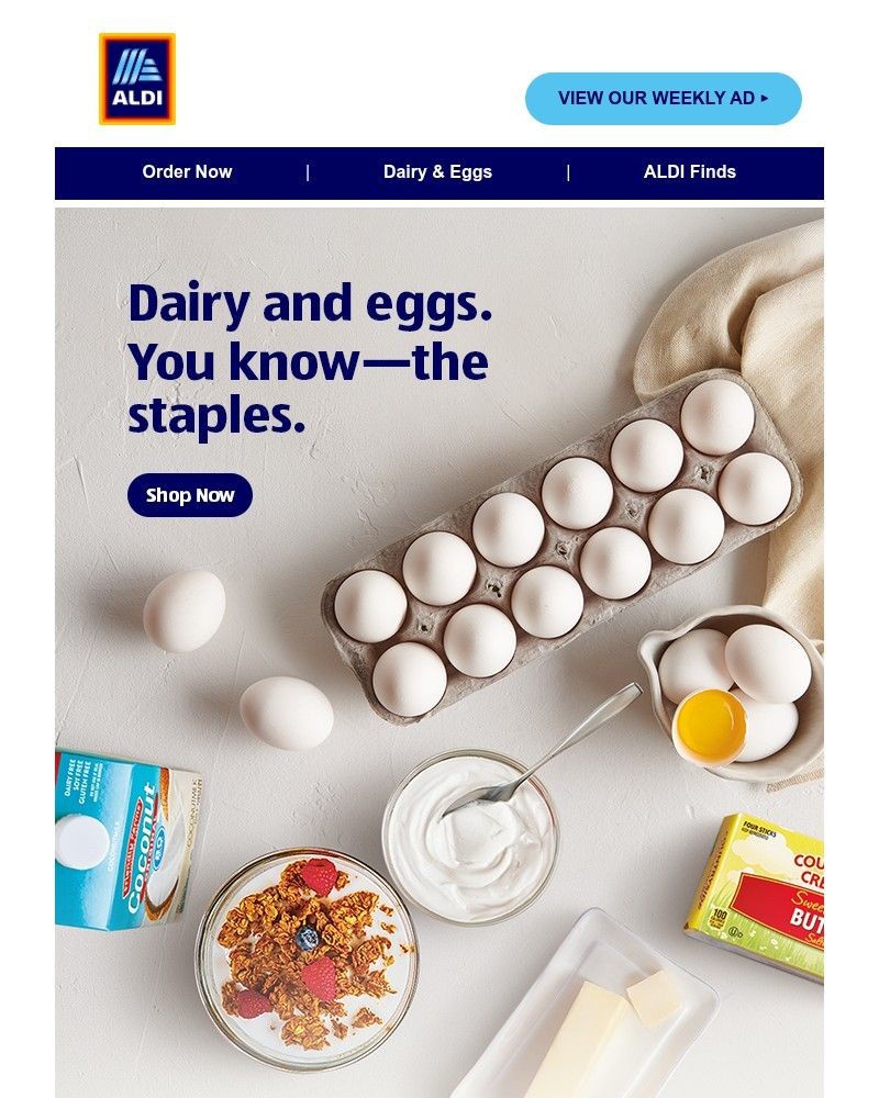 Screenshot of email sent to a Aldi Newsletter subscriber