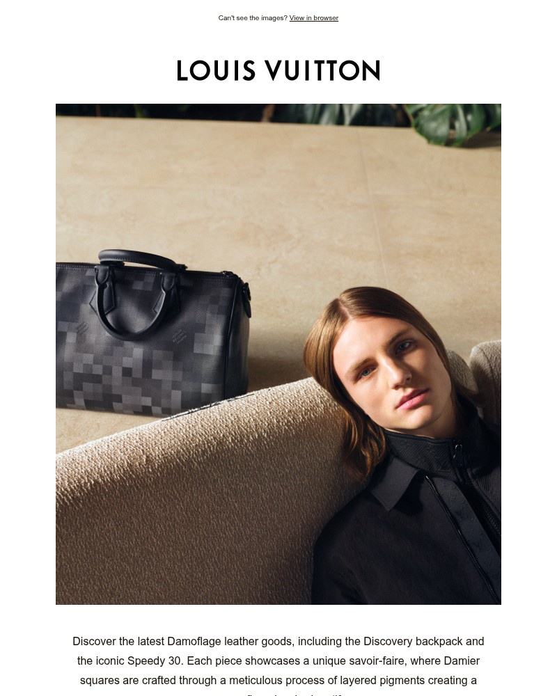 Screenshot of email sent to a Louis Vuitton Newsletter subscriber