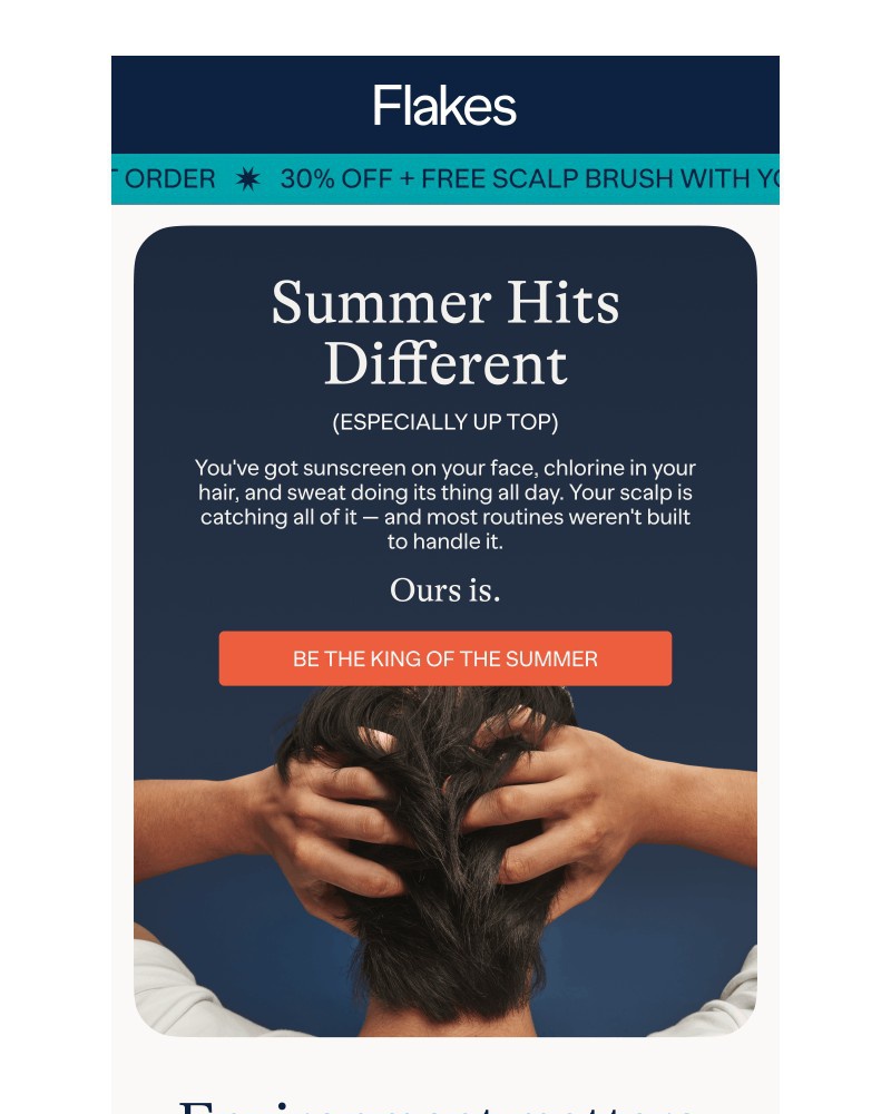 Screenshot of email sent to a Flakes Newsletter subscriber