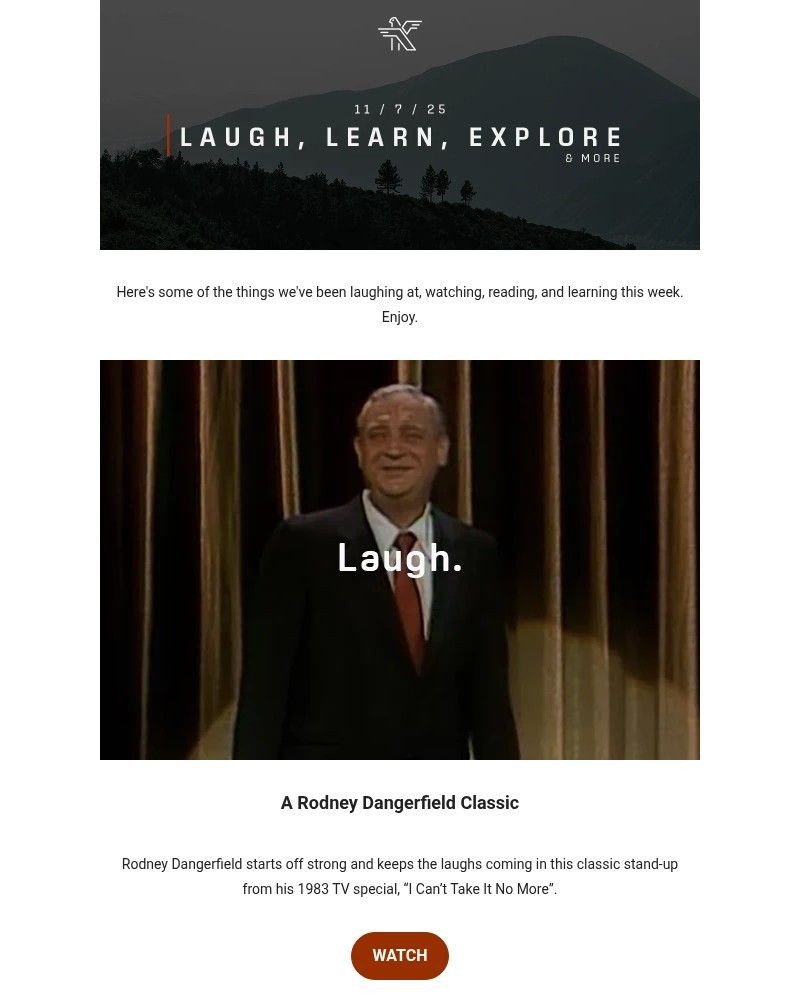 Screenshot of email sent to a KETL Mountain Apparel Newsletter subscriber