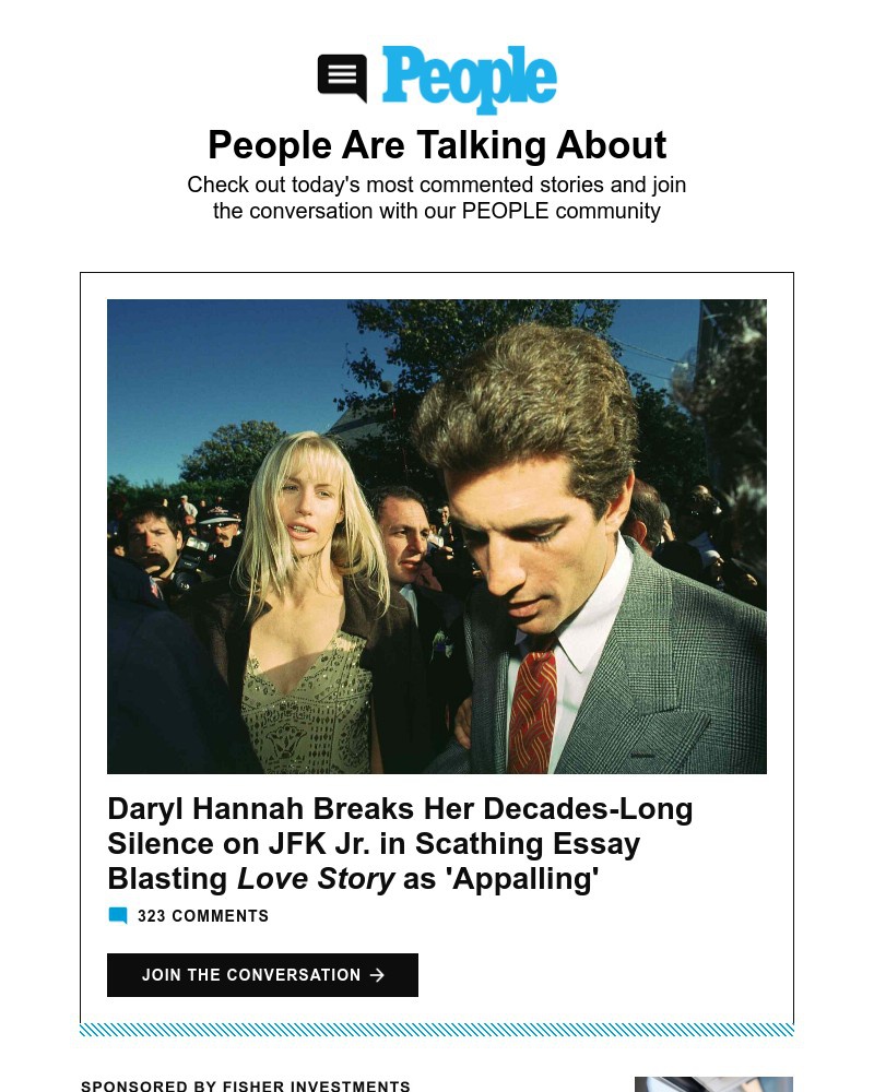 Screenshot of email sent to a People Newsletter subscriber