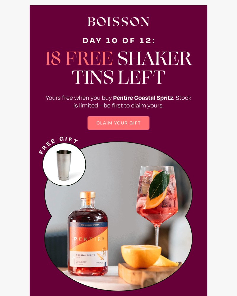 Screenshot of email sent to a Boisson Newsletter subscriber