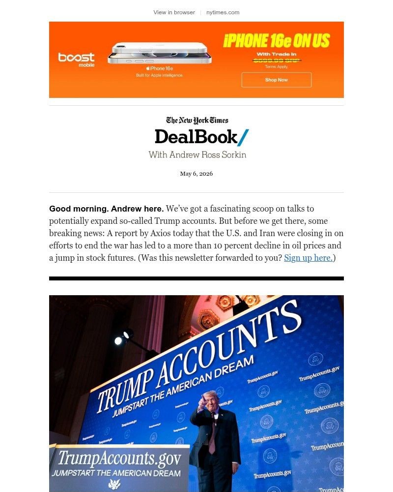 Screenshot of email with subject /media/emails/dealbook-expanding-trump-accounts-c3a130-cropped-6098622b.jpg
