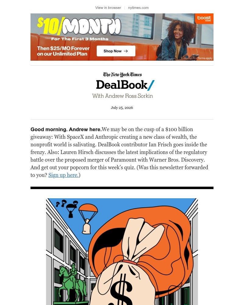 Screenshot of email with subject /media/emails/dealbook-nonprofits-want-in-on-tech-riches-c49b70-cropped-81787b0b.jpg