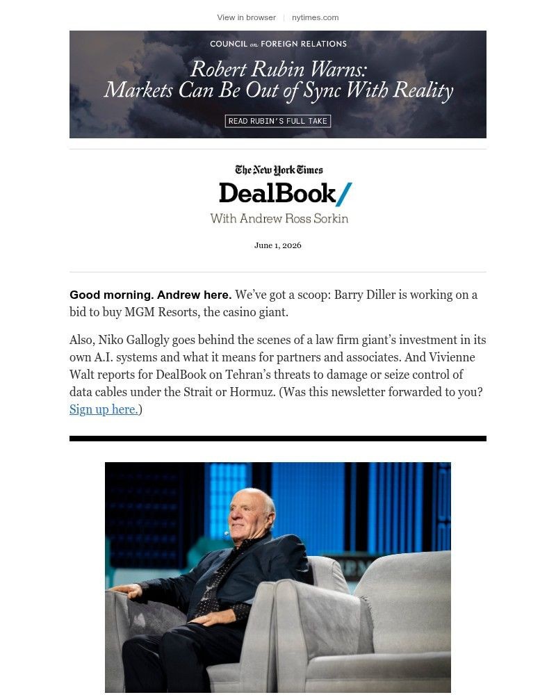 Screenshot of email with subject /media/emails/dealbook-scoop-dillers-bet-on-mgm-resorts-d736a9-cropped-535a2c34.jpg