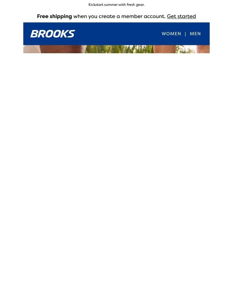 Screenshot of email sent to a Brooks Newsletter subscriber