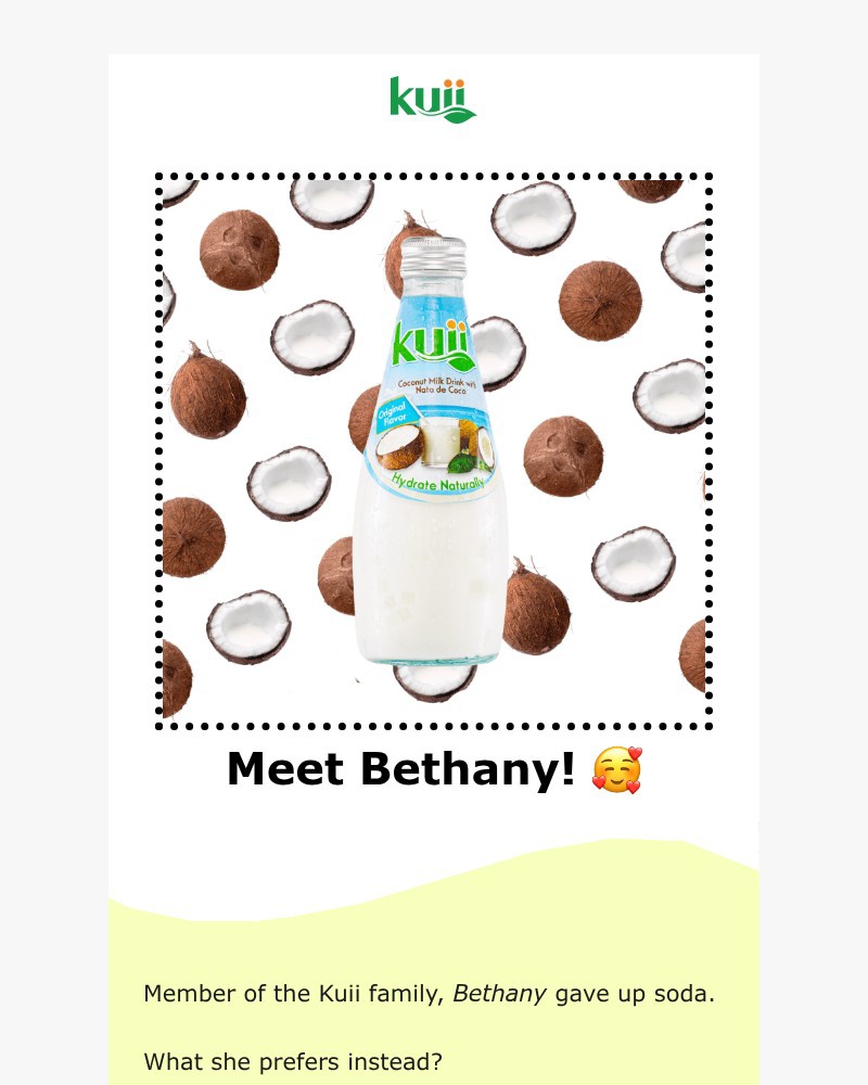 Screenshot of email sent to a Kuii Newsletter subscriber