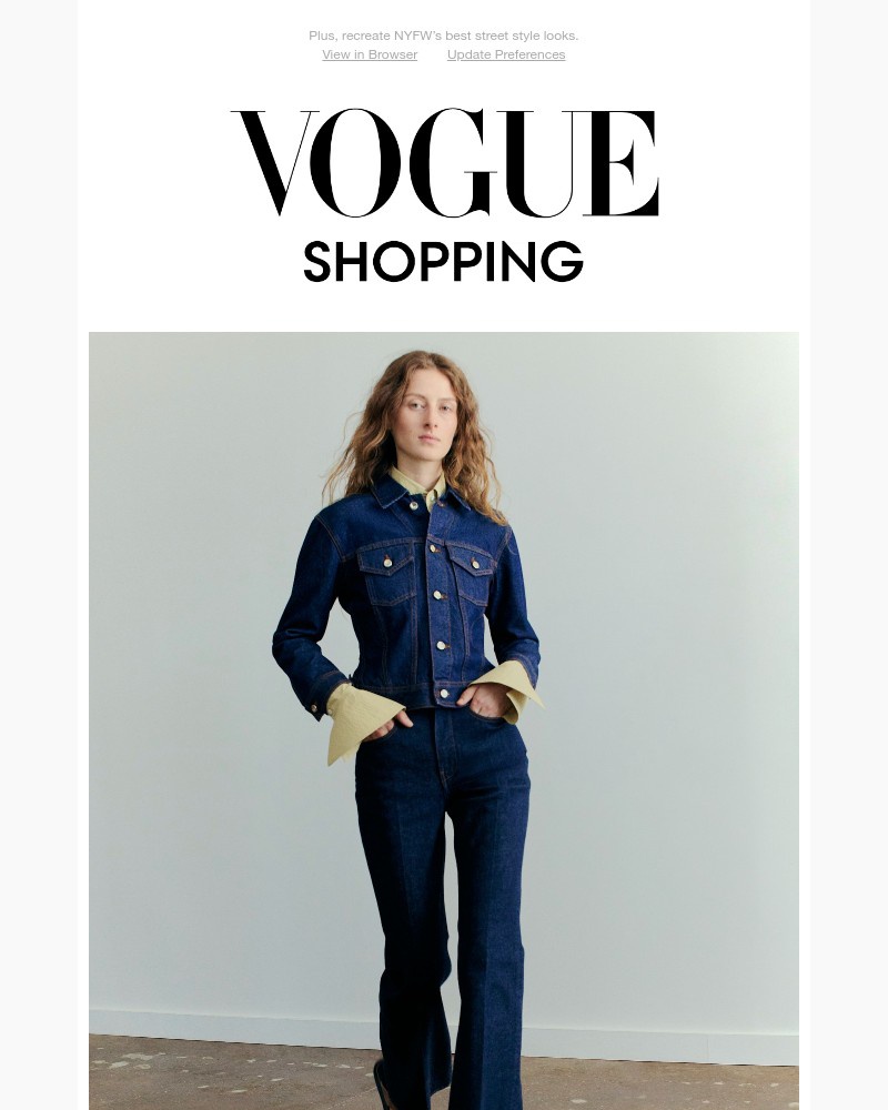 Screenshot of email sent to a Vogue Newsletter subscriber