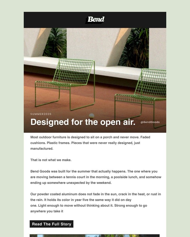 Screenshot of email sent to a Bend Cart abandoner