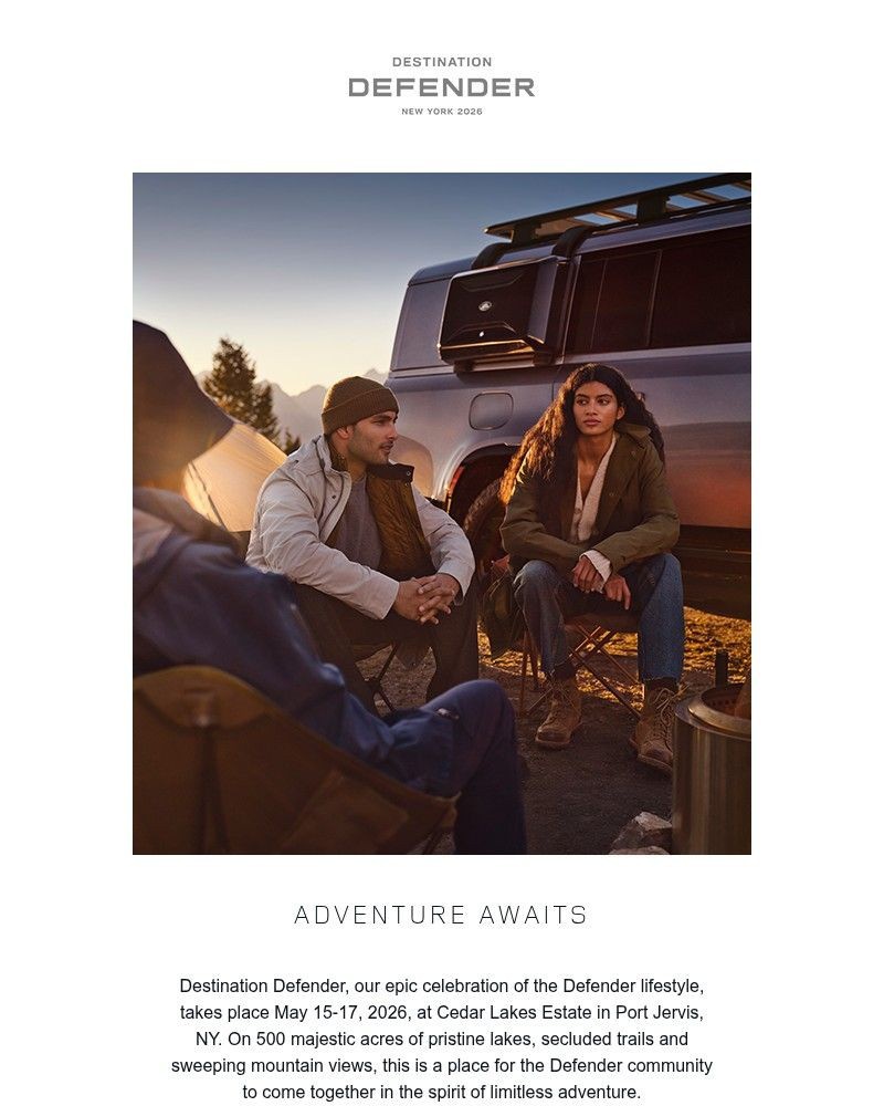 Screenshot of email sent to a Land Rover Newsletter subscriber