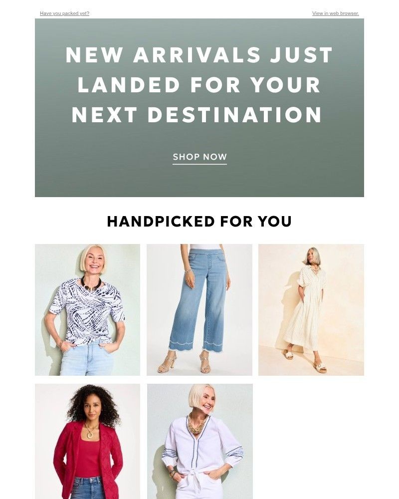 Screenshot of email sent to a Chico’s Newsletter subscriber