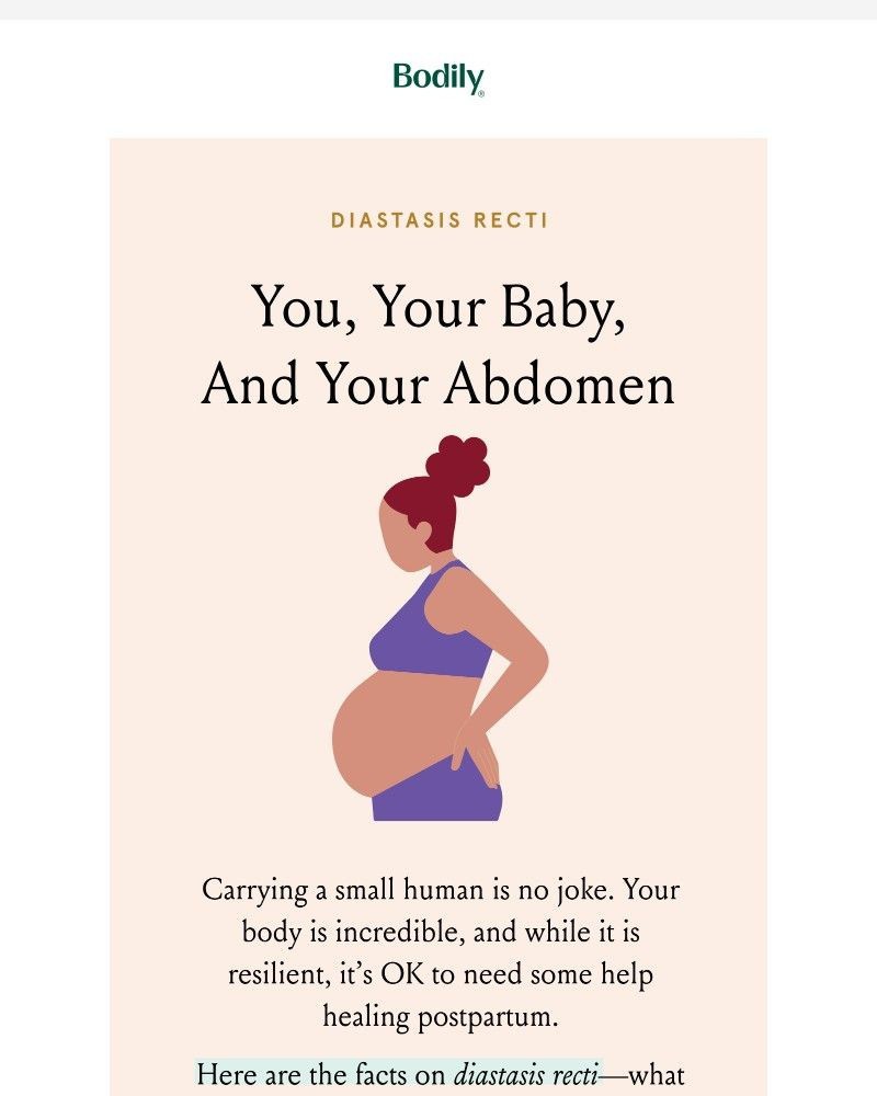 Screenshot of email sent to a Bodily Newsletter subscriber