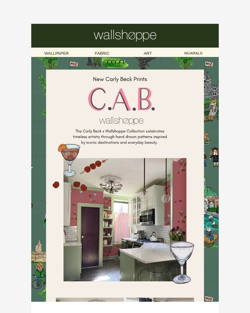 Screenshot of email sent to a Wallshoppe Cart abandoner