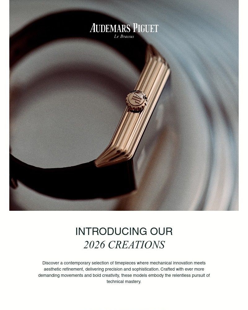 Screenshot of email sent to a Audemars Piguet Newsletter subscriber