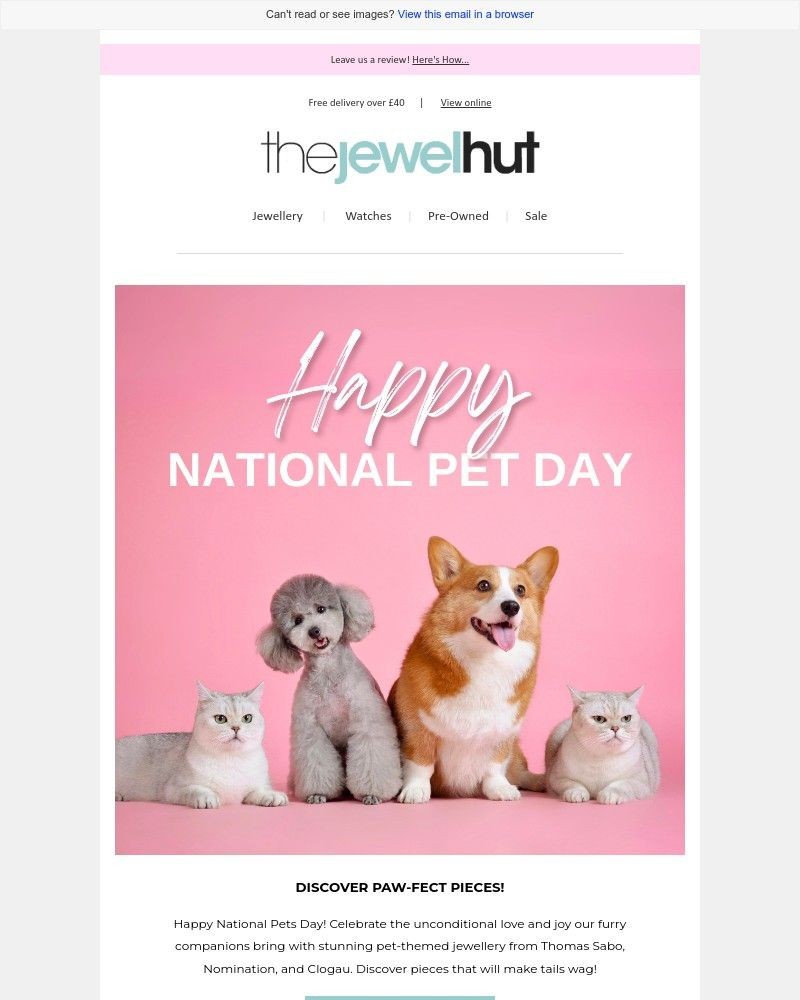 Screenshot of email with subject /media/emails/discover-paw-fect-pieces-this-national-pet-day-3f4ed3-cropped-1638af88.jpg