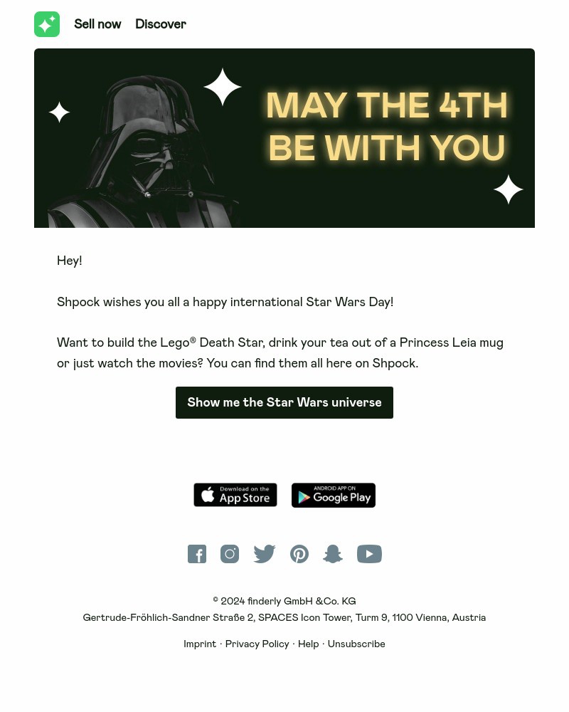 Screenshot of email with subject /media/emails/discover-the-star-wars-universe-on-shpock-28a7b6-cropped-41b8cac7.jpg