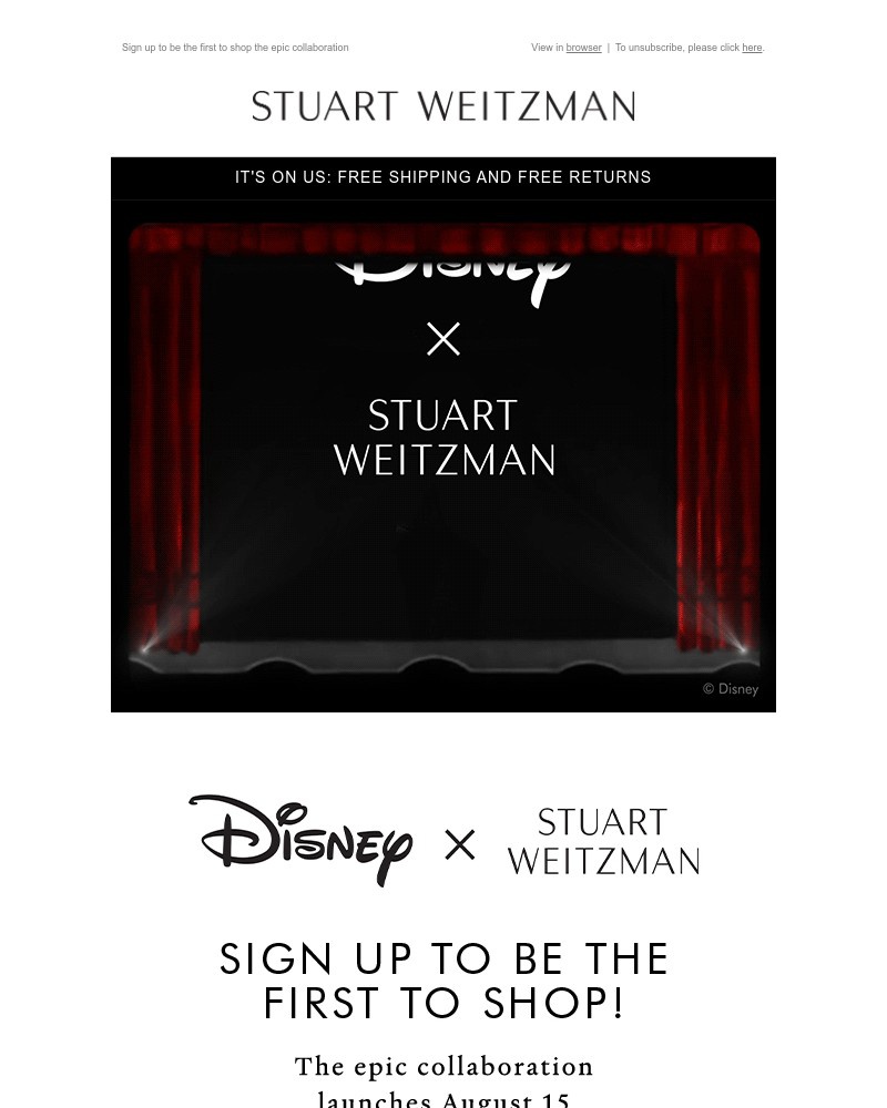 Screenshot of email with subject /media/emails/disney-x-stuart-weitzman-coming-soon-a0fb31-cropped-d564e59f.jpg