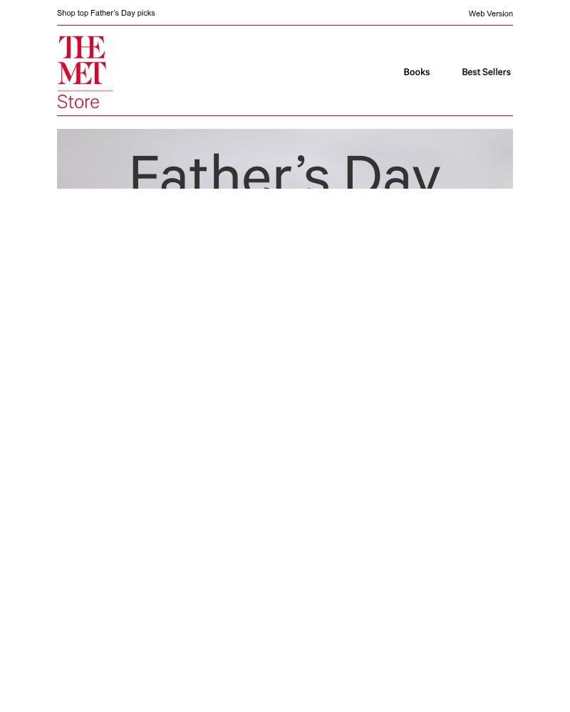 Screenshot of email sent to a The Metropolitan Museum of Art (The Met) Newsletter subscriber
