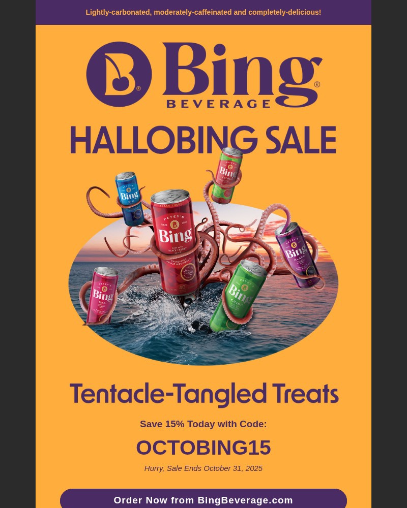 Screenshot of email sent to a Bing Newsletter subscriber