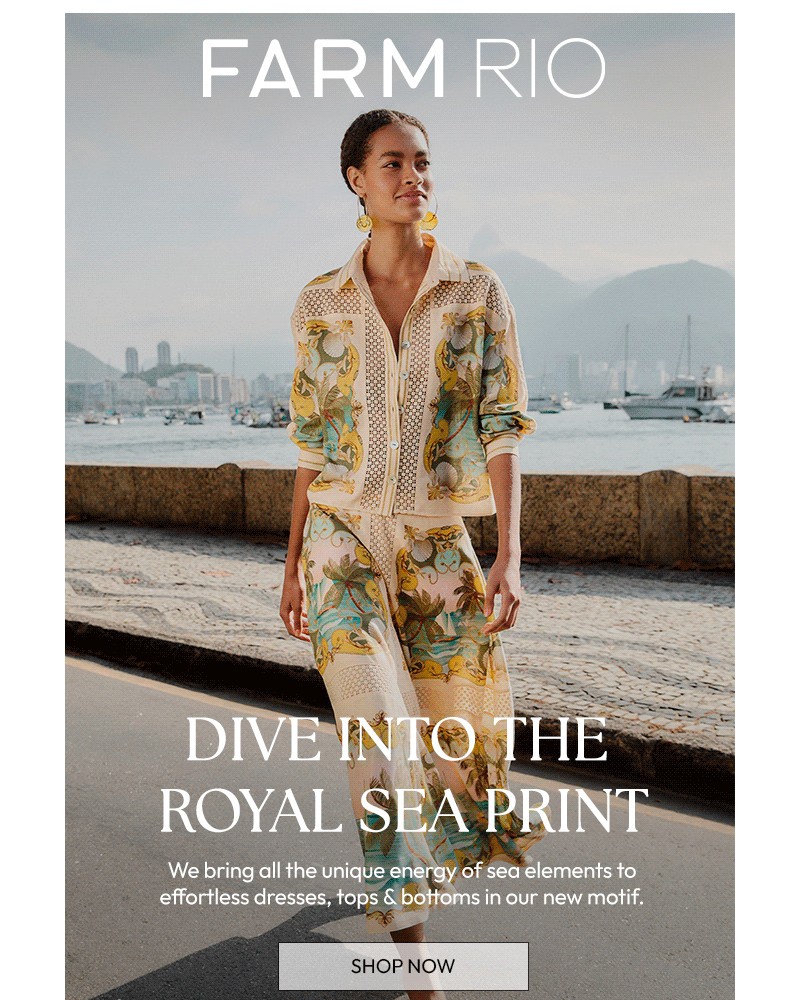 Screenshot of email sent to a Farm Rio Newsletter subscriber