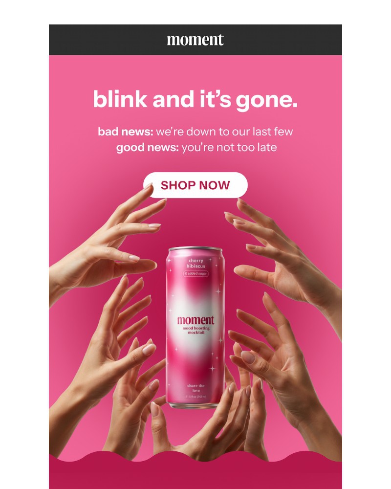 Screenshot of email sent to a Moment Newsletter subscriber