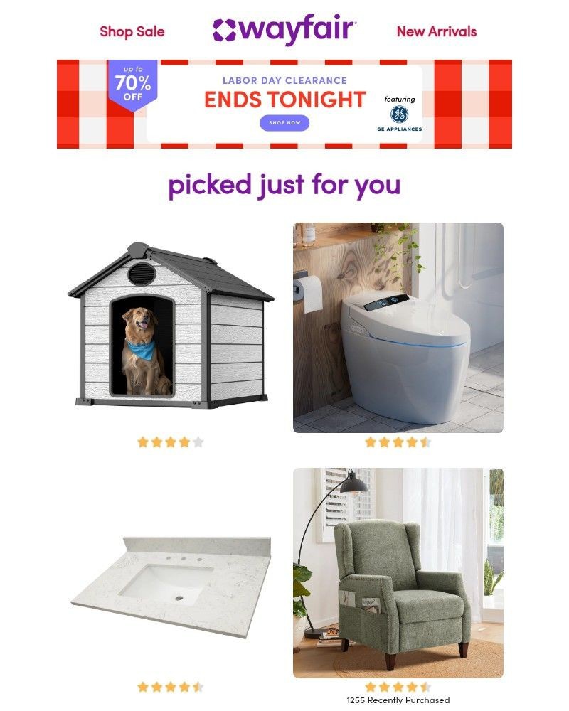 Screenshot of email with subject /media/emails/dog-houses-clearance-ends-tonight-a9aacb-cropped-99dff718.jpg