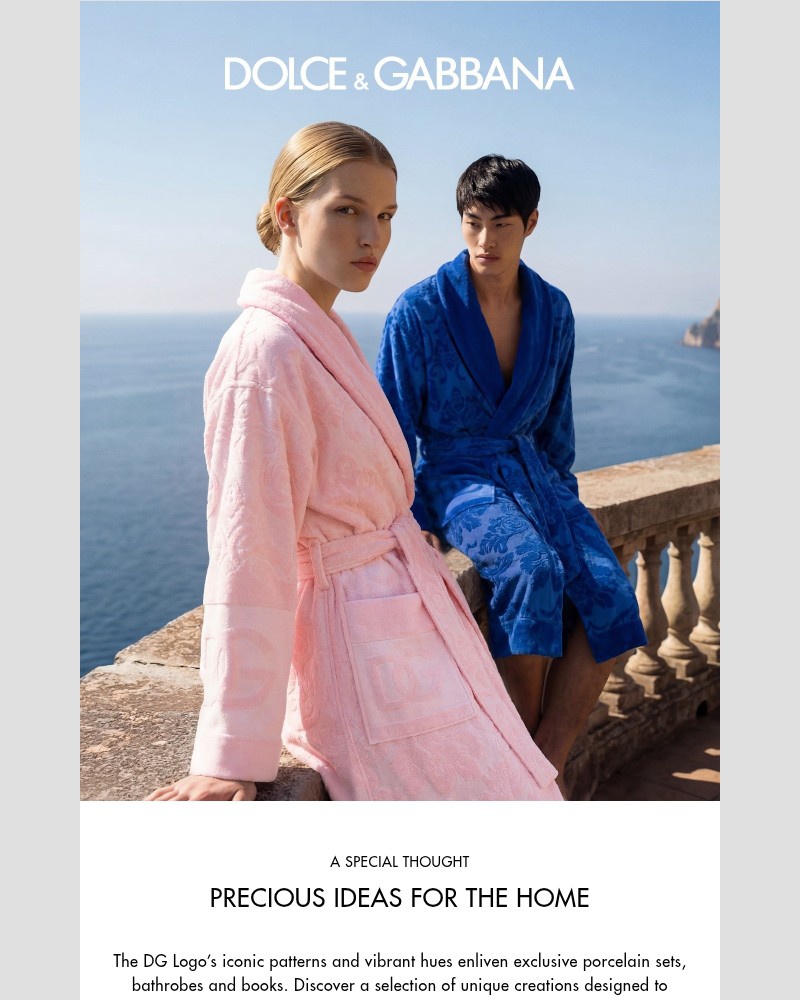 Screenshot of email sent to a Dolce & Gabbana Newsletter subscriber